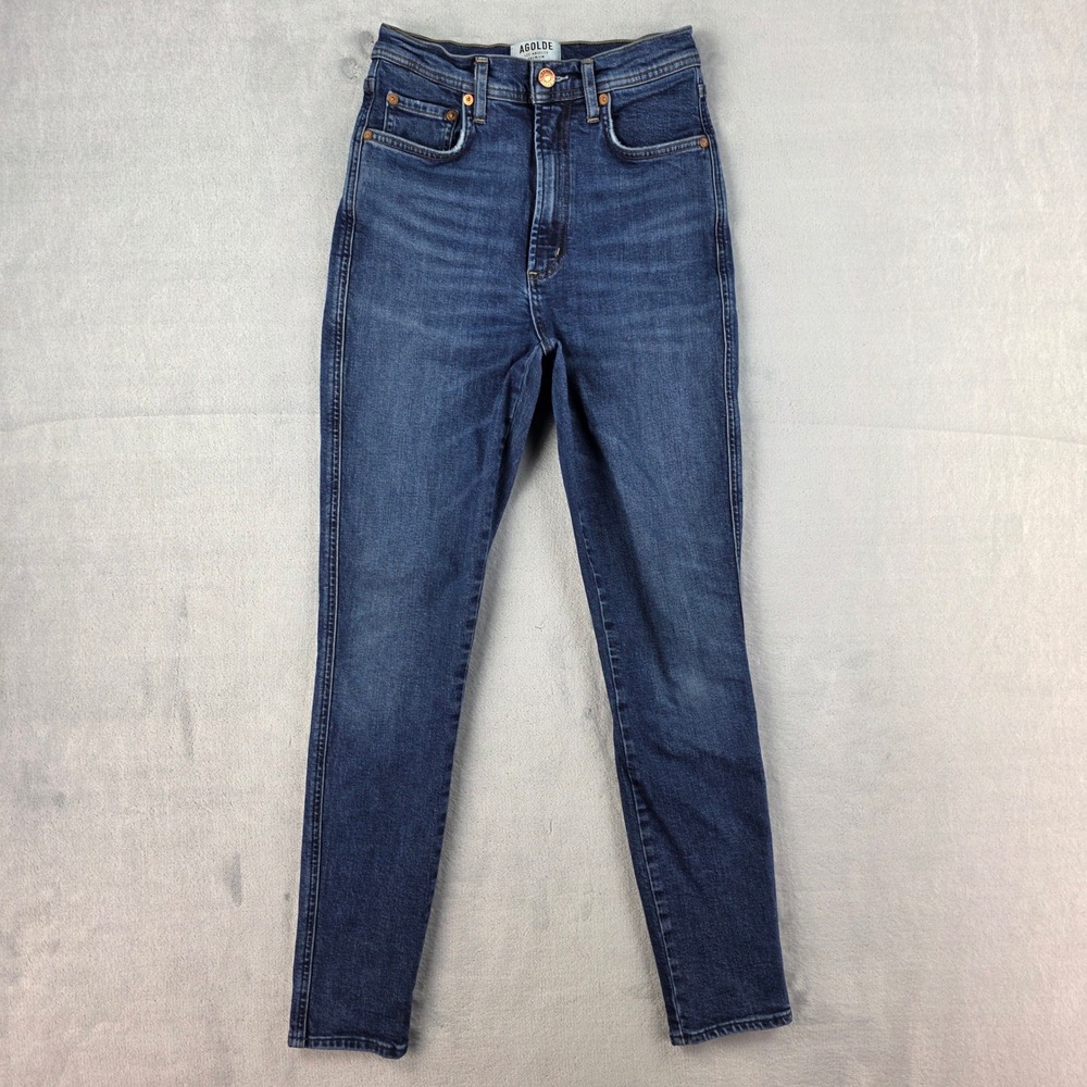 AGOLDE Nico High Rise Slim Skinny Jeans Dark Indigo Blue A051B-812‎ Size 26
